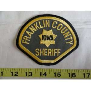  Franklin County Iowa Sheriff Patch 
