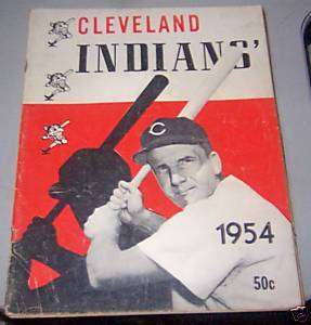 1954 Cleveland Indians Sketch Book / Year Book Yearbook  