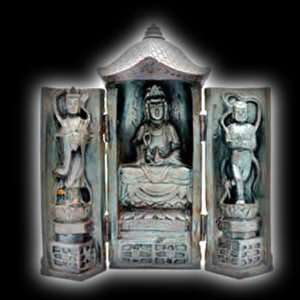  Kwan Yin Meditating Trinity Altar 