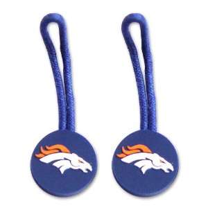  Denver Broncos Zipper Pull Charm Tag Set Luggage Pet Id 
