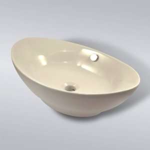   Ceramic Vessel Vanity Sink Art Basin ** Beige **: Home Improvement