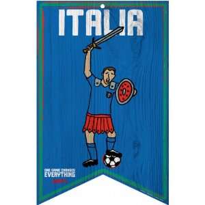  Italy Soccer ESPN 2010 World Cup 11x13 Wood Sign: Sports 
