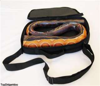   HandCarved & Painted Mahogany Wood Travel Compact Didgeridoo +BAG
