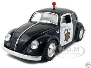 1959 VOLKSWAGEN BEETLE POLICE CAR 1:24 DIECAST  