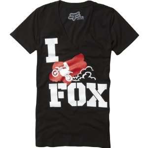 Fox Racing Exclusive Vneck Girls Short Sleeve Casual Wear T Shirt/Tee 
