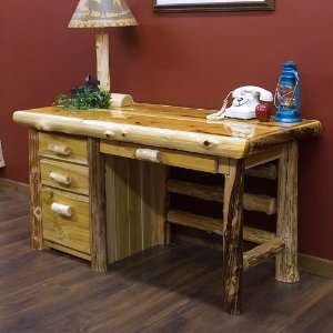 Cedar Lake Cabin Log File Desk:  Home & Kitchen