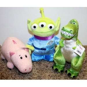 Disney Toy Story Plush Beanie Set with 7 Hamm, 8 Rex, and 7 Alien 