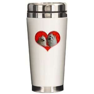 American Eskimo Dog Pets Ceramic Travel Mug by CafePress 