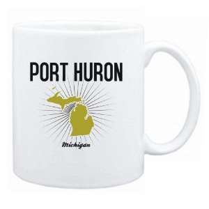   Huron Usa State   Star Light  Michigan Mug Usa City