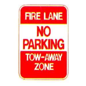    Fire Lane No Parking Tow Away Zone Sign: Patio, Lawn & Garden