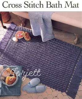 Crochet Cross Stitch Mat Rug & Runner, crochet pattern  