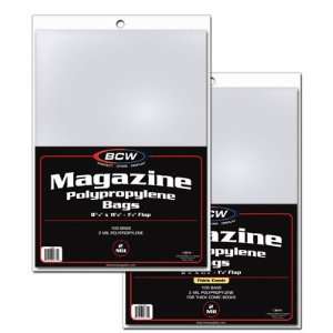  BCW Thick Magazine Comic Bags (1 pack of 100 bags) and one 