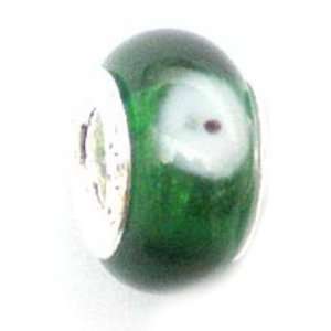 TOC BEADZ Bottle Green Frog Spawn 8mm Glas Bead: Jewelry