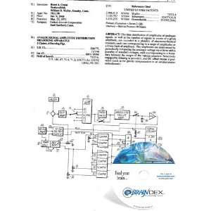  NEW Patent CD for ANALOG SIGNAL AMPLITUDE DISTRIBUTION 