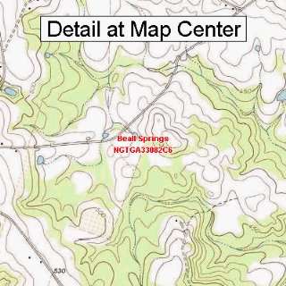  USGS Topographic Quadrangle Map   Beall Springs, Georgia 