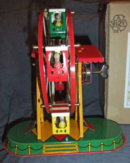 Joseph Wagner German Tin Windup Ferris Wheel with Box  