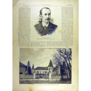   Cavaignac Portrait Chesnaye Lesseps Building Print