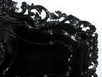  Mahogany Black French Style Hand Carved Rococo Queen Bed b003  