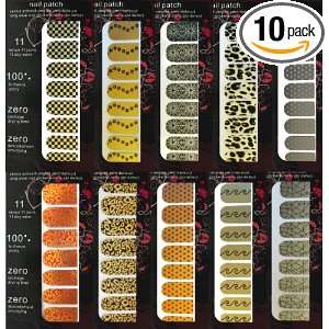 Nail Art  10 Nail Foil stickers wraps Massive Bundle Amazing nails 