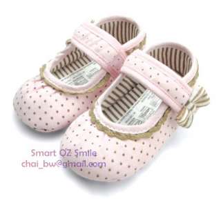 MOTHERCARE Girls Baby Shoe Pink Speckled Mary Jane soft  