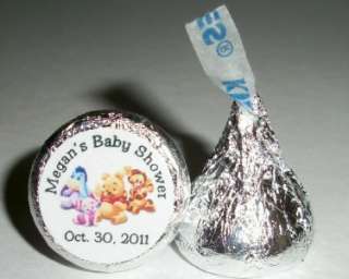 216 WINNIE THE POOH BABY SHOWER FAVORS HERSHEY KISS LABELS  