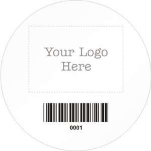   Barcode, 4 Circle Gloss Paper (removable) FDA Ready