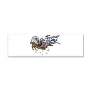  21 x 7 Wall Vinyl Sticker Forever Wild Eagle Motorcycle 