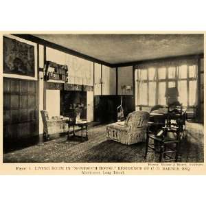  1918 Print C. D. Barnes Nonesuch House Interior Decor 