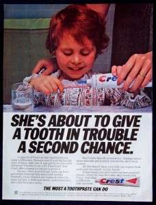 1983 Crest Toothpaste Advanced Formula Magazine Ad  