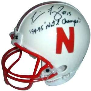 Tommie Frazier Autographed Nebraska Huskers Mini Helmet w/ 94 95 