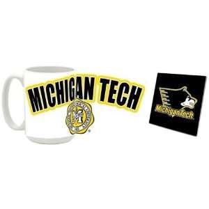  Michigan Tech Mug & Coaster Gift Box Combo Michigan Tech 