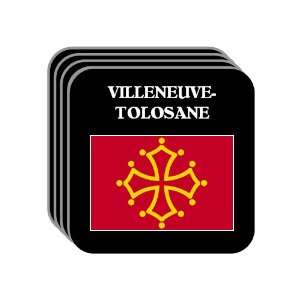 Midi Pyrenees   VILLENEUVE TOLOSANE Set of 4 Mini Mousepad Coasters