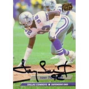  Tony Tolbert autographed Dallas Cowboys 1992 Ultra card 