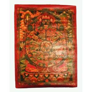  Tibetan Dharma Wheel Thangka Painting 