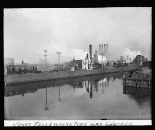 1904 photo Baltimore fire, 1904 Jones Falls, where  