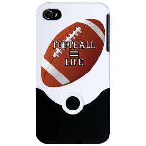  iPhone 4 or 4S Slider Case White Football Equals Life 