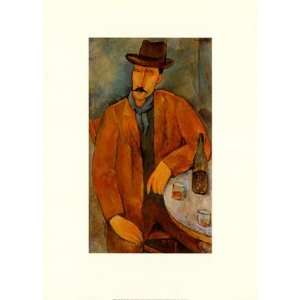  Man With a Wine Glass   Poster by Amedeo Modigliani (20 x 