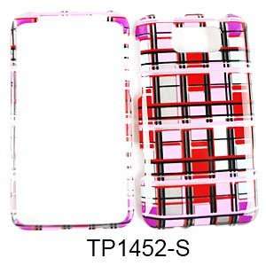  CELL PHONE CASE COVER FOR HTC TITAN TRANS RED PINK WHITE 