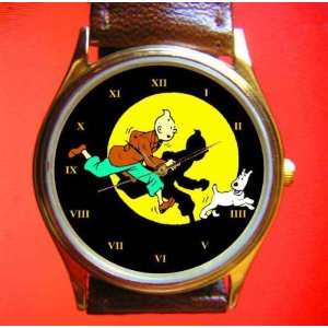 Beautiful TINTIN IN AMERICA Collectible Comic Art Wrist Watch. Unisex 