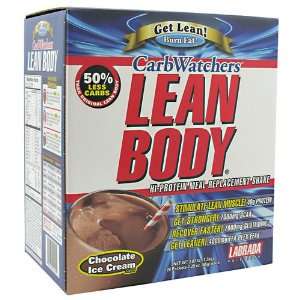   Carb Watchers Lean Body Chocolate Ice Cream 20 Packs Meal Replacements