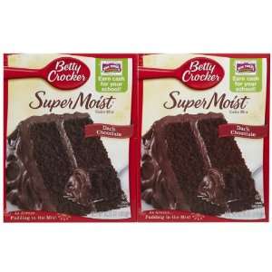 Betty Crocker Super Moist Dark Chocolate Cake Mix, 15.25 oz, 2 pk