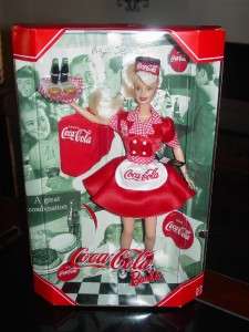 Coca Cola Barbie Platinum Car Hop Waitress with Tray Cute!  