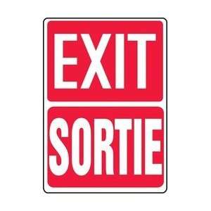  EXIT (WHITE ON RED) Sign   14 x 10 Dura Fiberglass