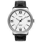 Timex Mens T2N691 Black Croco Leather Straps watch  