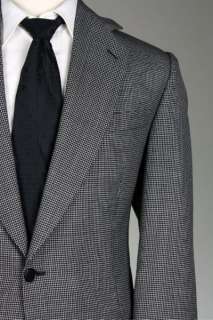 Vintage Barneys New York Ferre Black/White Wool 43 R Blazer/Jacket 