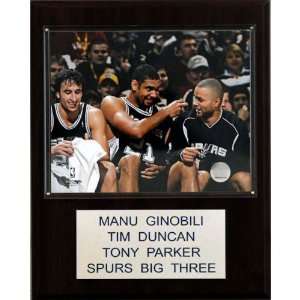  NBA Ginobili Duncan Parker San Antonio Spurs Player Plaque 