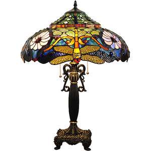   TIFFANY STYLE DRAGONFLY ANTIQUE TABLE LAMP LIGHT LAMPS LIGHTING NEW
