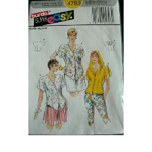   BLOUSE WITH VARIATIONS SIZES 8 10 12 14 16 18 BURDA SUPER EASY PATTERN