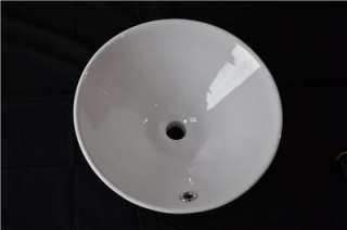 White Vessel 16 Sink Unique Round Bath Bowl Vanity  