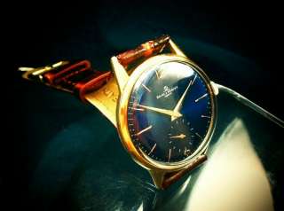CLASSIC BAUME & MERCIER BLUE DIAL GOLD – PLATED NO RES!  